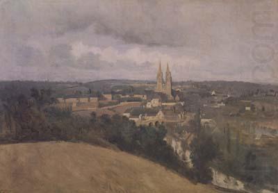 Vue de Saint-Lo (mk11), Jean Baptiste Camille  Corot